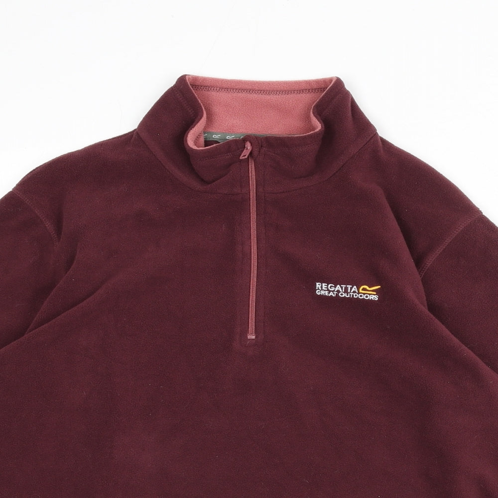 Regatta Womens Purple Polyester Pullover Sweatshirt Size 18 Zip