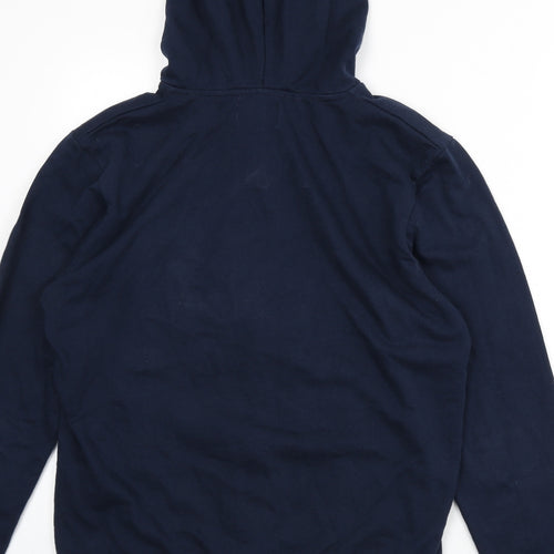 New Look Mens Blue Cotton Full Zip Hoodie Size M