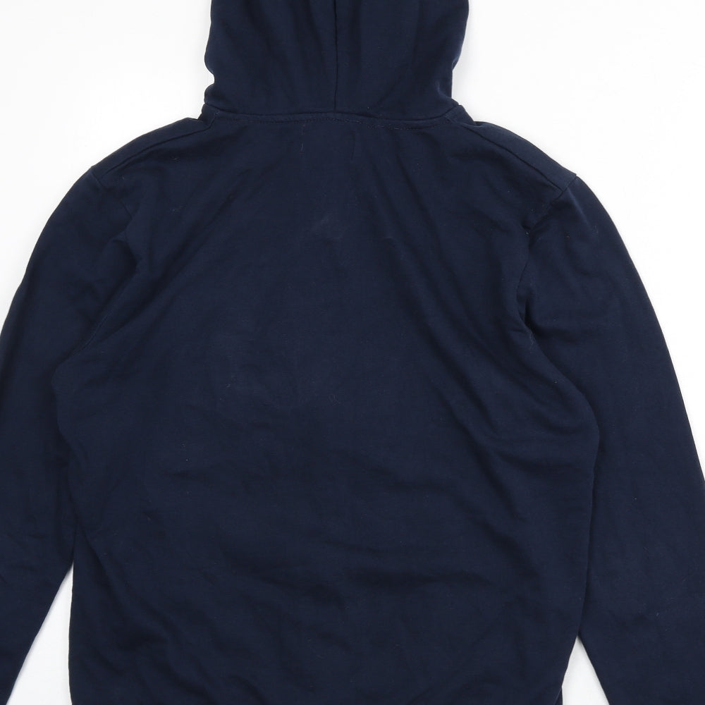 New Look Mens Blue Cotton Full Zip Hoodie Size M