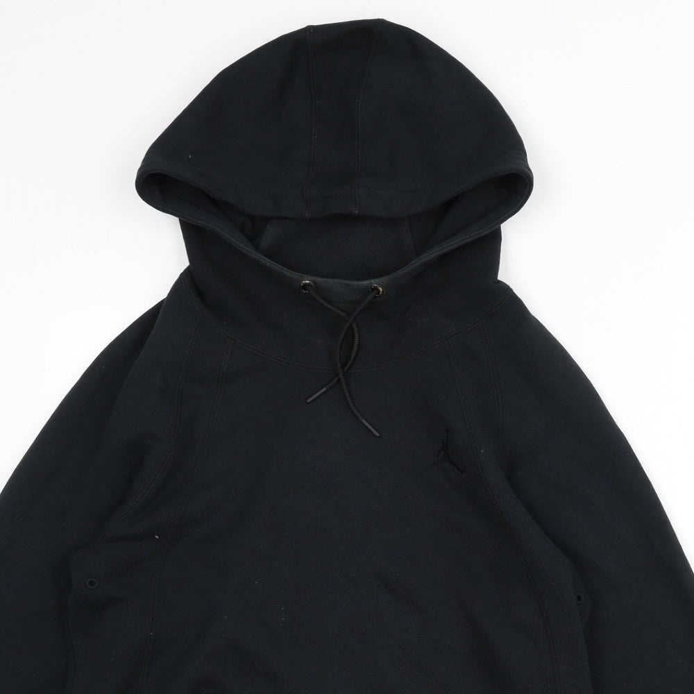 Jordan Mens Black Cotton Pullover Hoodie Size M