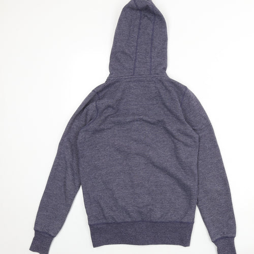 New Look Womens Blue Polyester Full Zip Hoodie Size 10 Zip