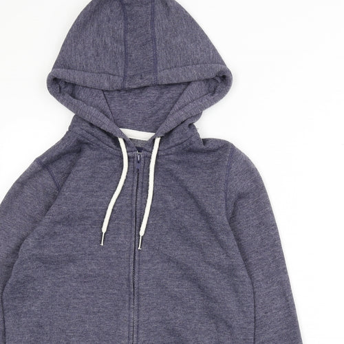 New Look Womens Blue Polyester Full Zip Hoodie Size 10 Zip