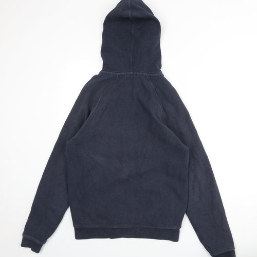 Jack Wills Mens Blue Cotton Full Zip Hoodie Size XS