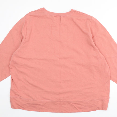 Peanuts Womens Pink Cotton Pullover Sweatshirt Size 26 Pullover - But First Coffee