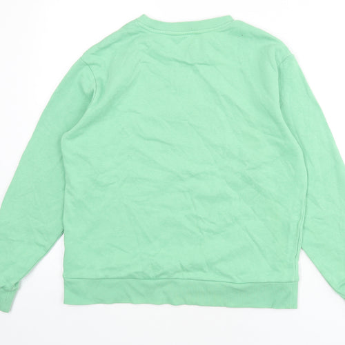 Marks and Spencer Womens Green Cotton Pullover Sweatshirt Size S Pullover