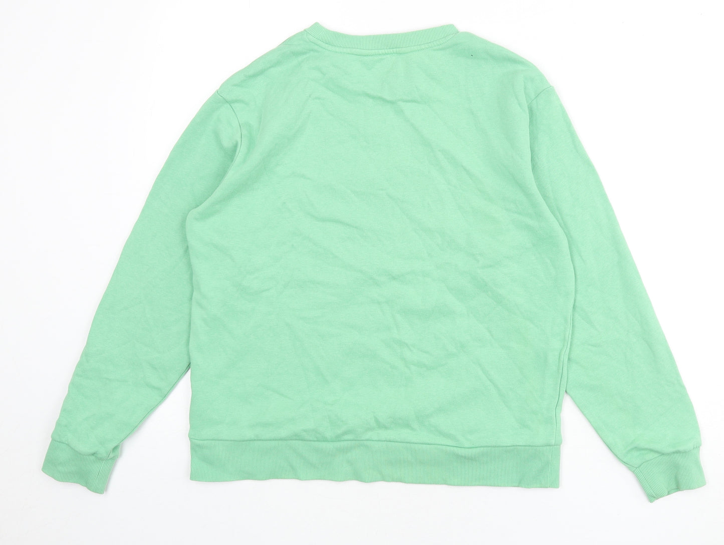 Marks and Spencer Womens Green Cotton Pullover Sweatshirt Size S Pullover