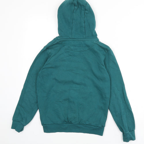 Marks and Spencer Boys Green Cotton Pullover Hoodie Size 11-12 Years Pullover