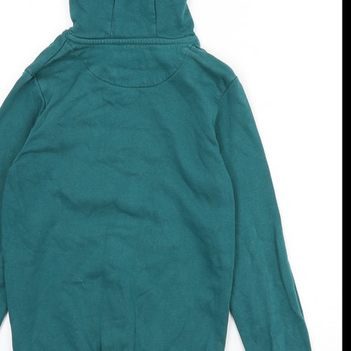 Marks and Spencer Boys Green Cotton Pullover Hoodie Size 11-12 Years Pullover