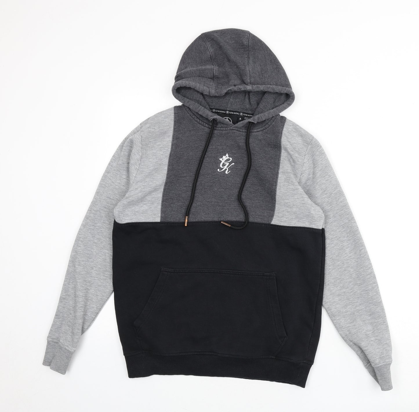 Gym King Mens Grey Cotton Pullover Hoodie Size S