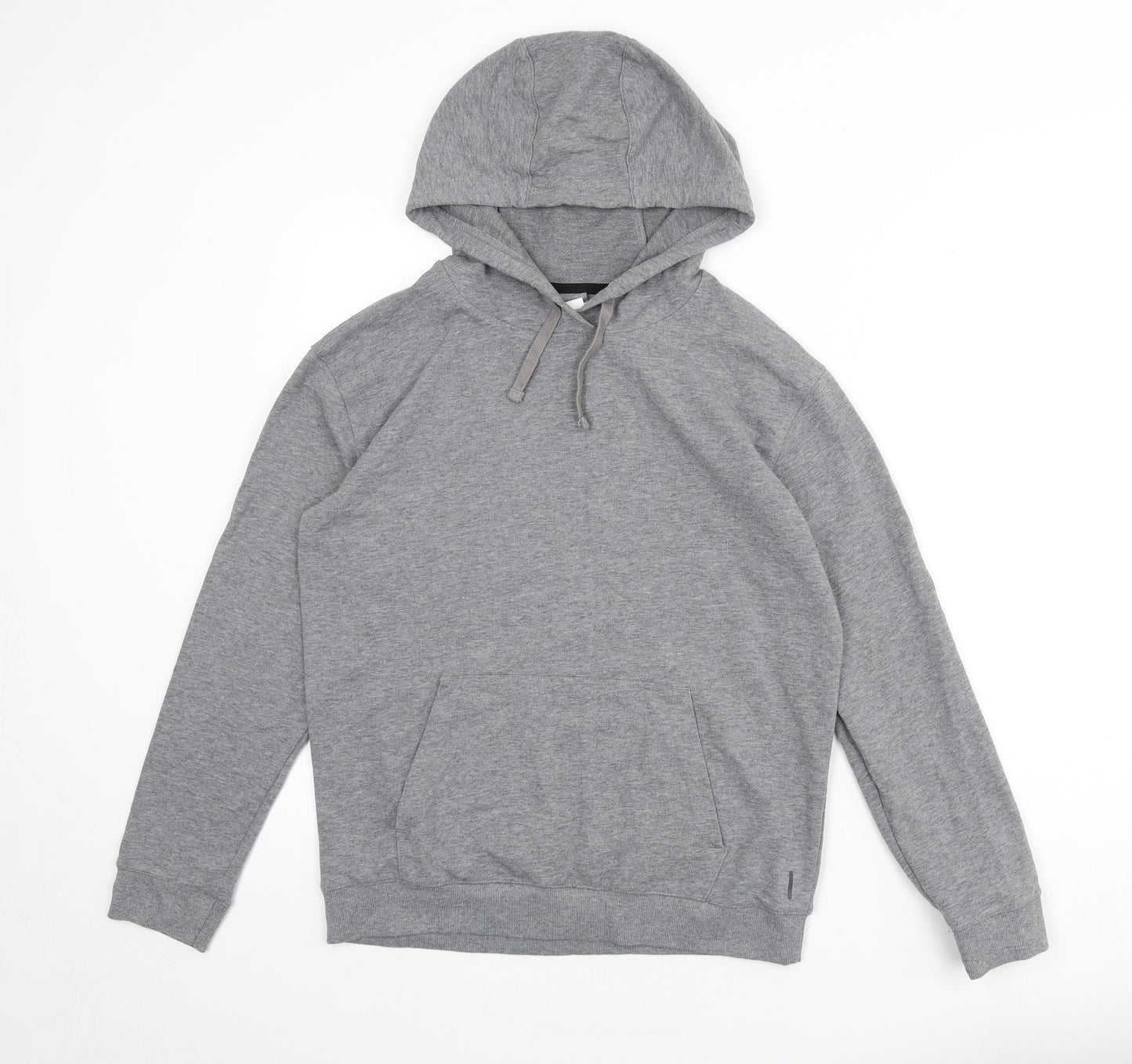DECATHLON Mens Grey Cotton Pullover Hoodie Size M