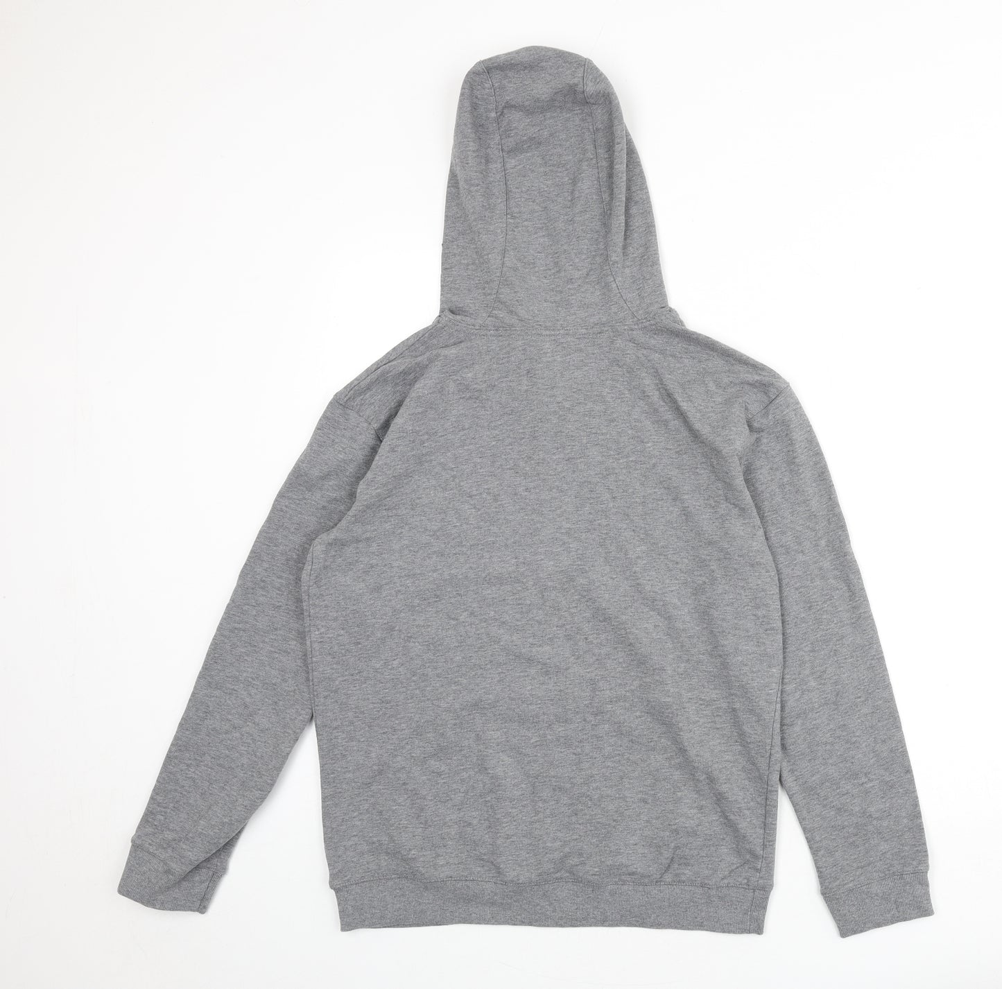 DECATHLON Mens Grey Cotton Pullover Hoodie Size M