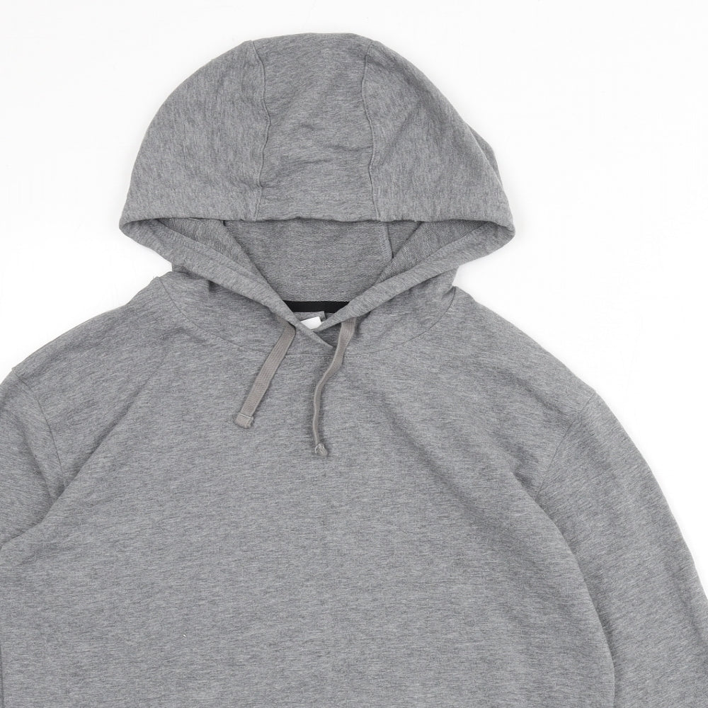 DECATHLON Mens Grey Cotton Pullover Hoodie Size M