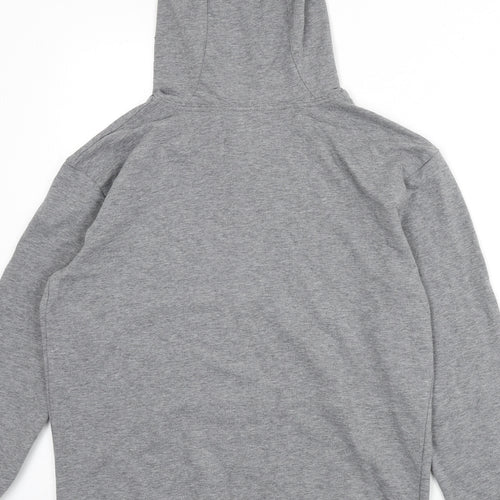 DECATHLON Mens Grey Cotton Pullover Hoodie Size M