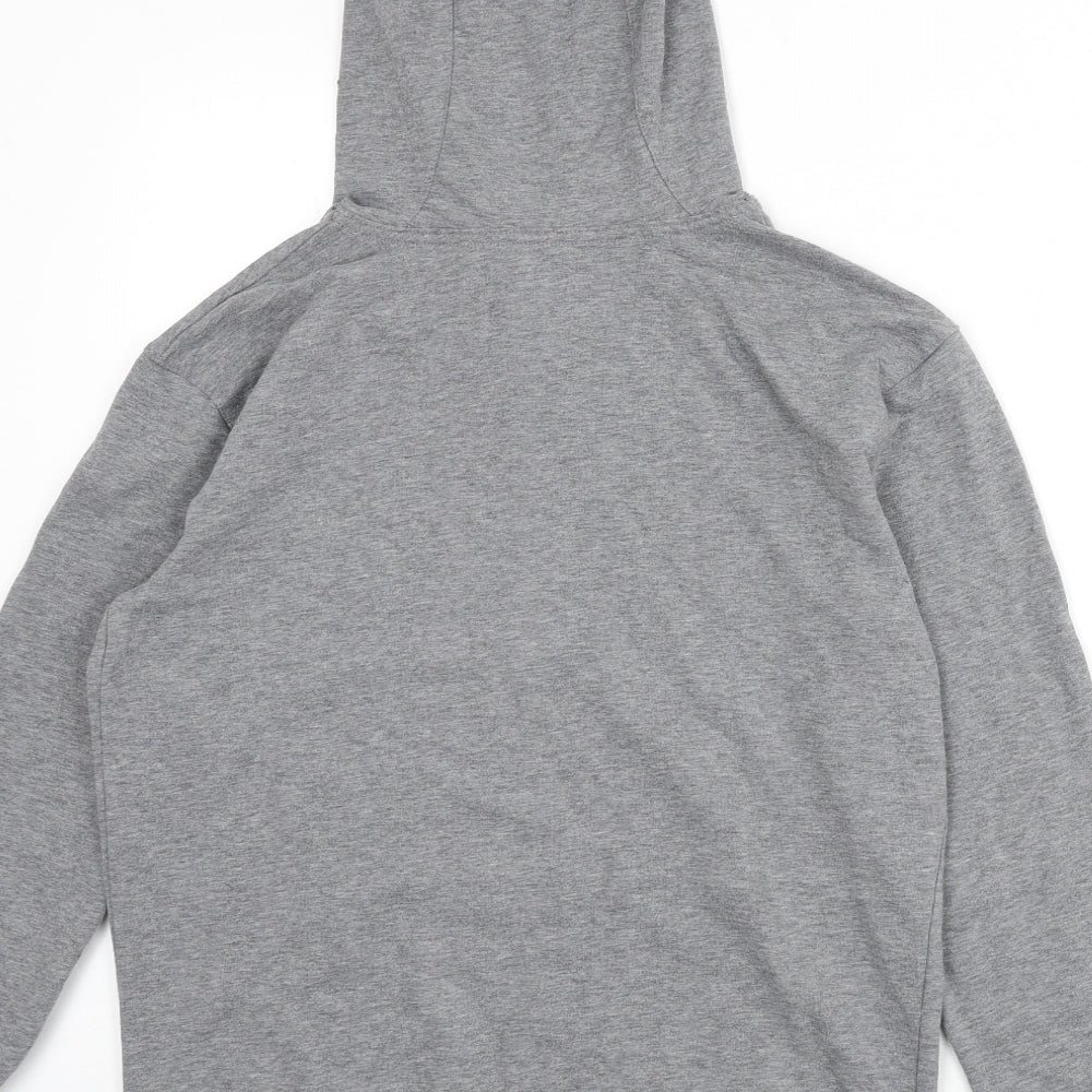 DECATHLON Mens Grey Cotton Pullover Hoodie Size M