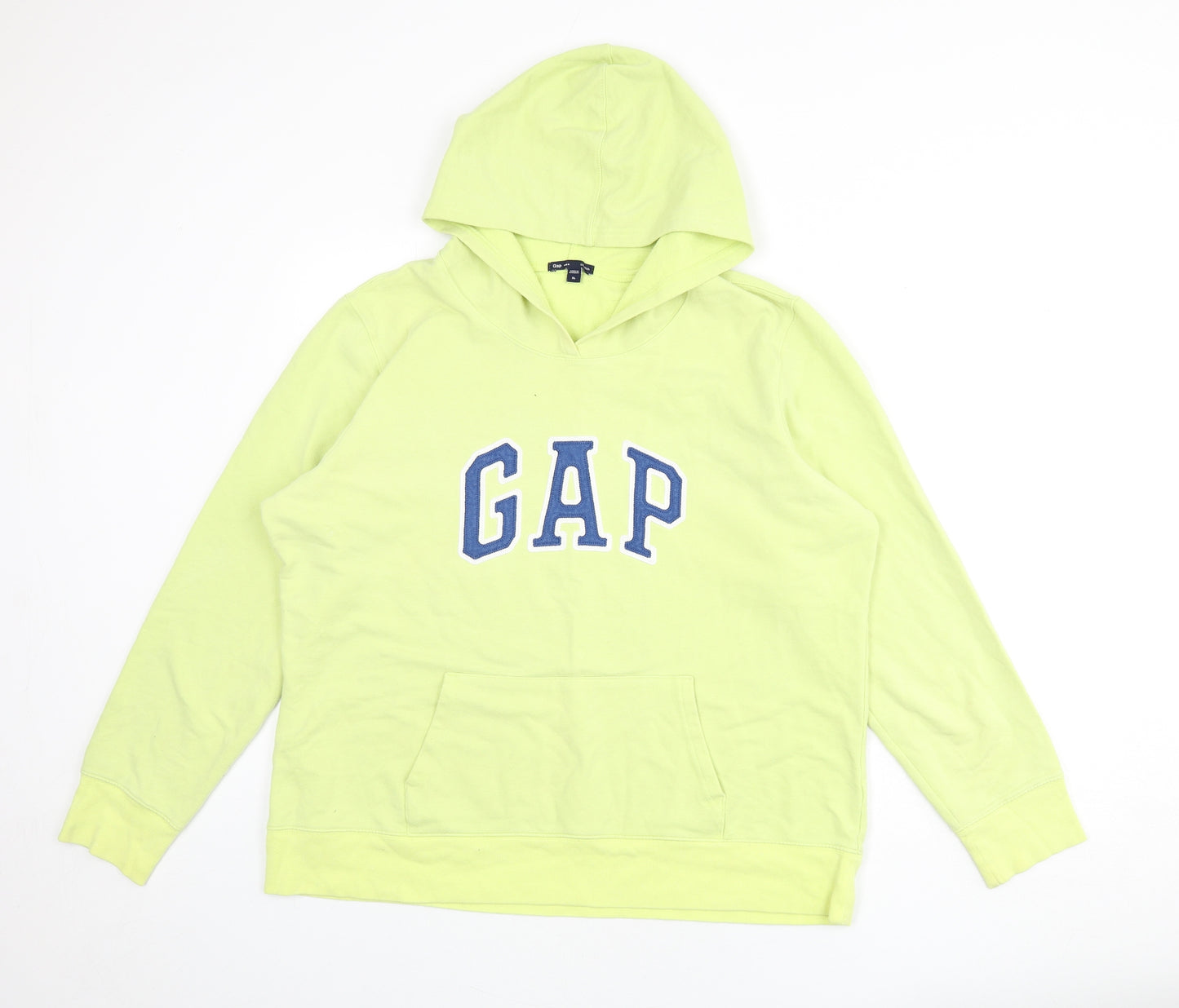 Gap Mens Yellow Cotton Pullover Hoodie Size XL