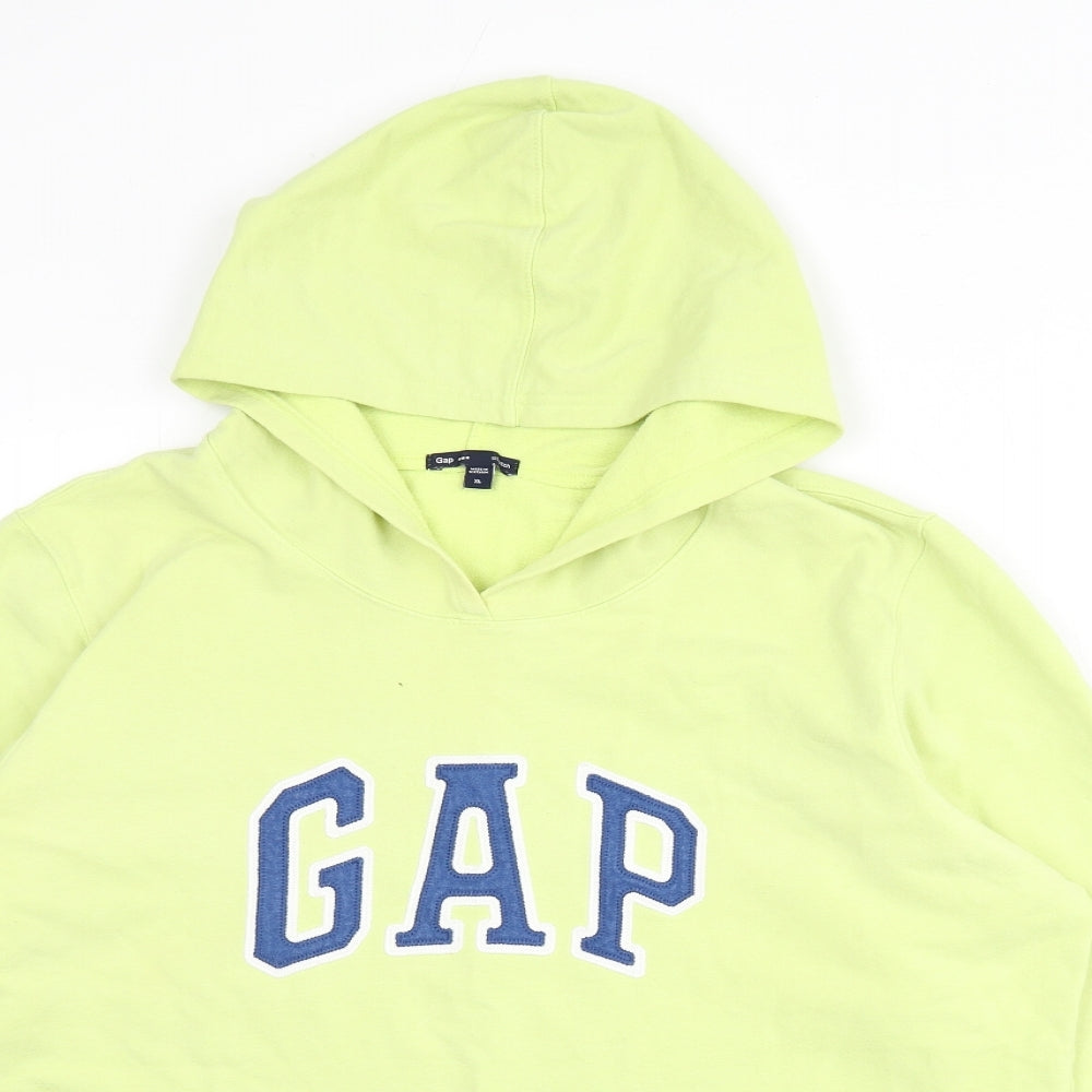 Gap Mens Yellow Cotton Pullover Hoodie Size XL