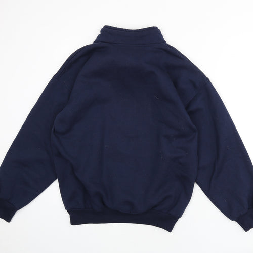 Cityscapes Womens Blue Polyester Pullover Sweatshirt Size M Zip