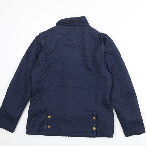 Horseware Womens Blue Quilted Coat Size S Zip