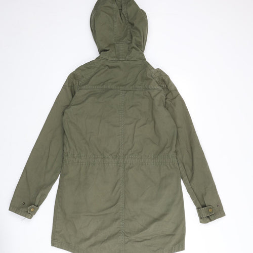 RESERVED Womens Green Parka Coat Size 6 Zip