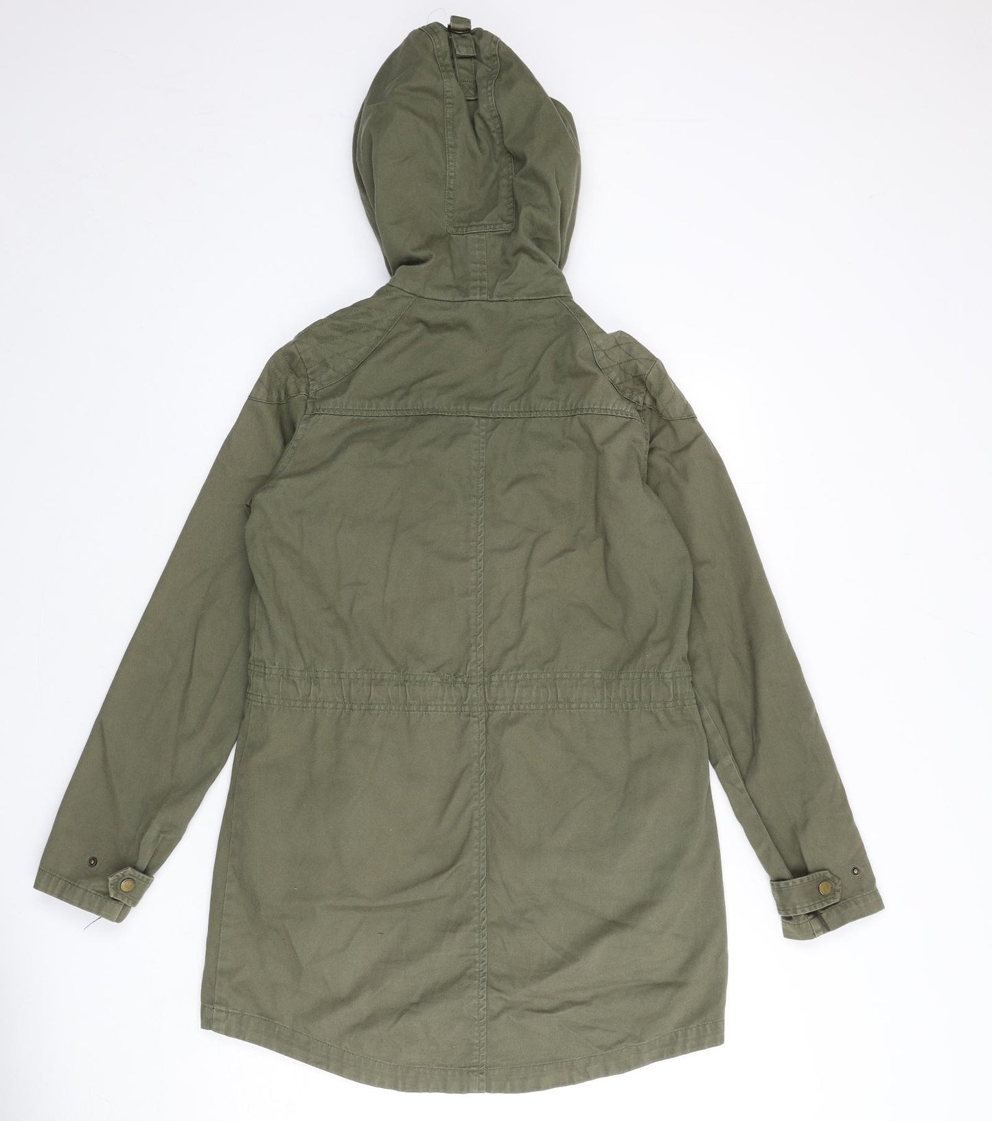 RESERVED Womens Green Parka Coat Size 6 Zip