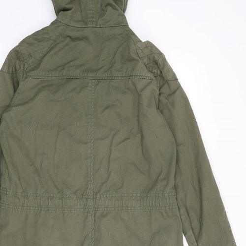 RESERVED Womens Green Parka Coat Size 6 Zip