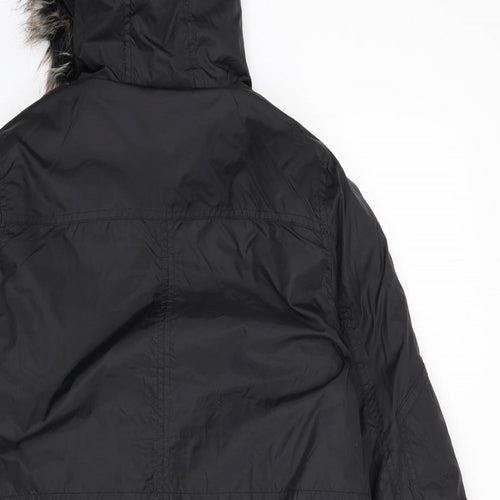 Smart Start Boys Black Parka Coat Size 10-11 Years Zip