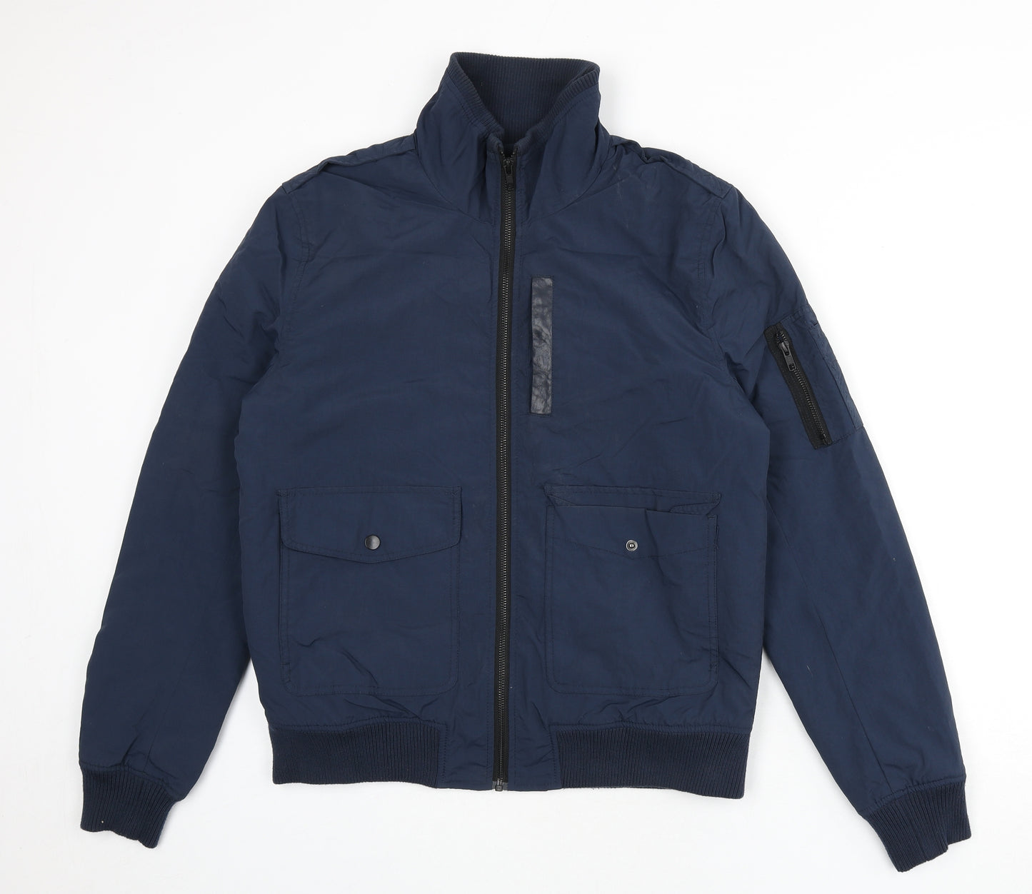 ASOS Mens Blue Bomber Jacket Jacket Size M Zip