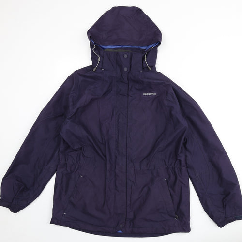 Craghoppers Womens Purple Rain Coat Coat Size 16 Zip