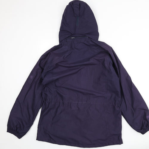 Craghoppers Womens Purple Rain Coat Coat Size 16 Zip