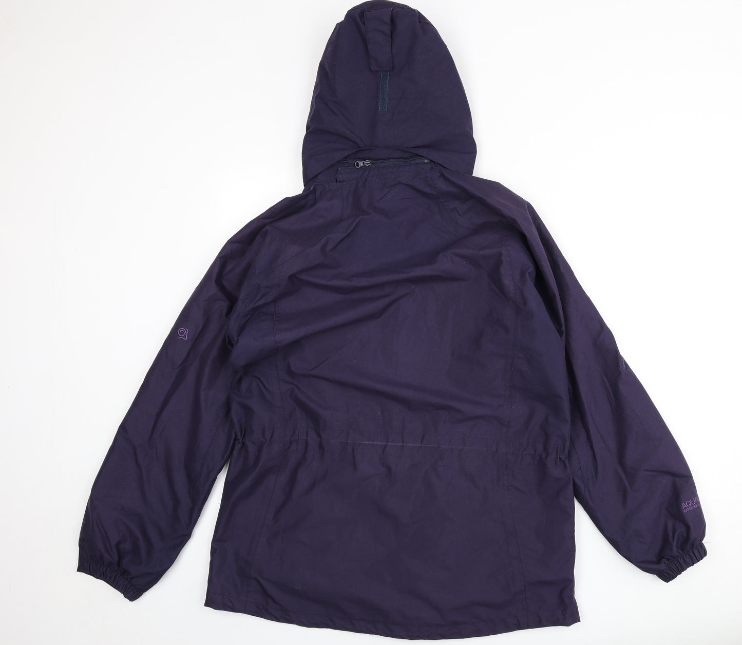 Craghoppers Womens Purple Rain Coat Coat Size 16 Zip