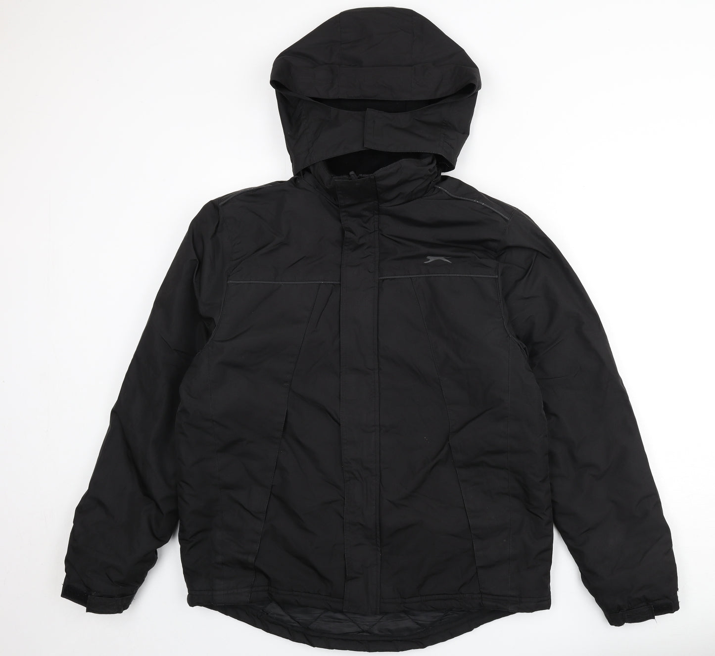 Slazenger Mens Black Rain Coat Coat Size L Zip