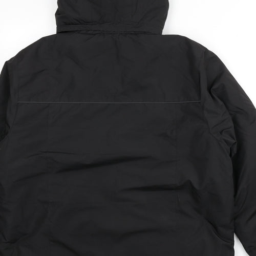 Slazenger Mens Black Rain Coat Coat Size L Zip