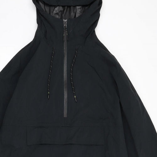Marks and Spencer Womens Black Rain Coat Coat Size S Zip