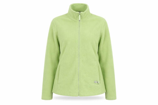 Front view of M&Co women’s green jacket, size M, zip