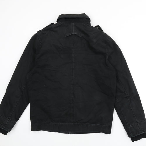 Crafted Mens Black Jacket Size M Zip