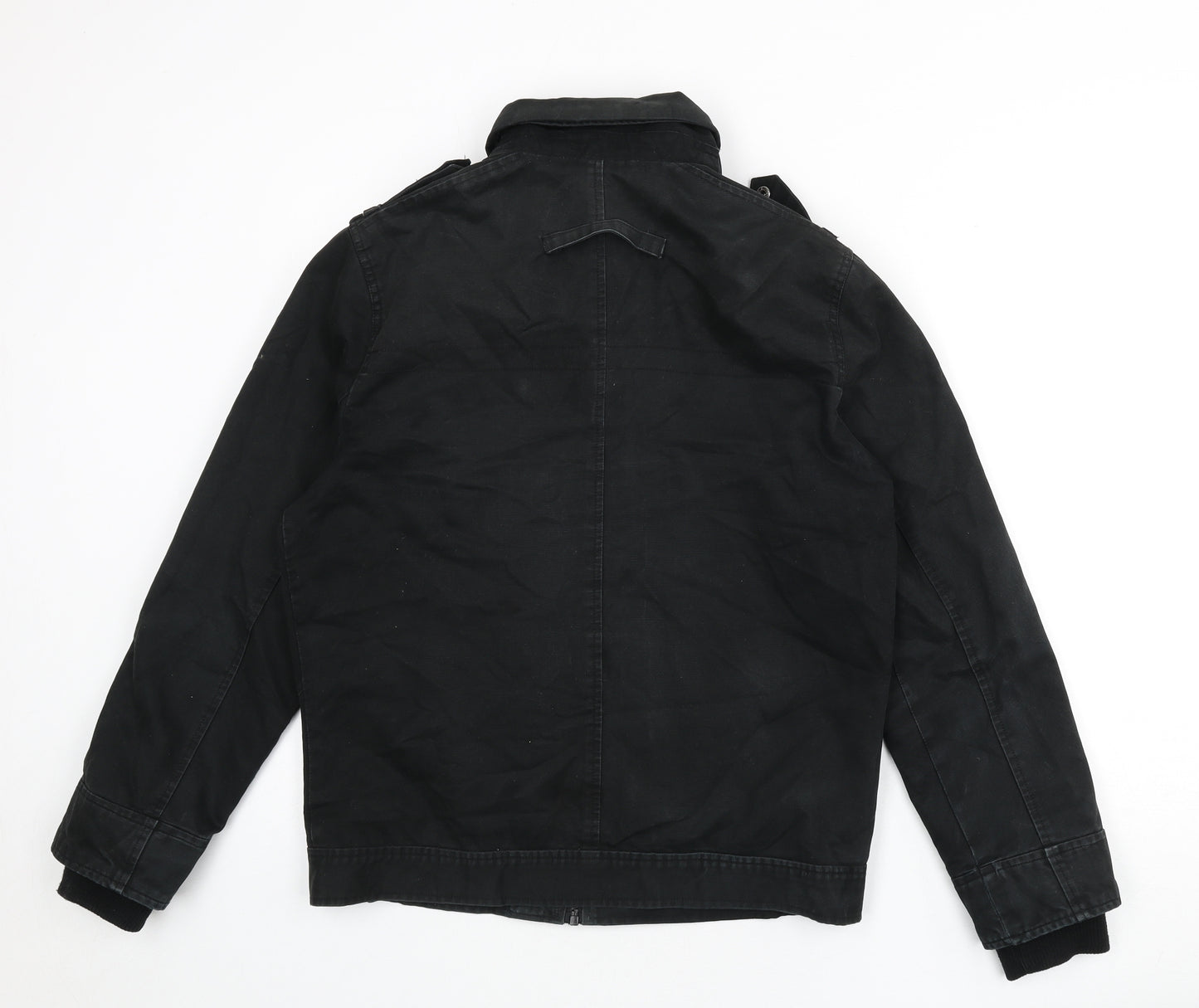 Crafted Mens Black Jacket Size M Zip