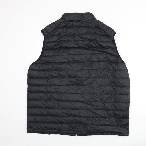 Marks and Spencer Mens Black Gilet Coat Size 3XL Zip