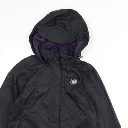 Karrimor Womens Black Rain Coat Coat Size 8 Zip
