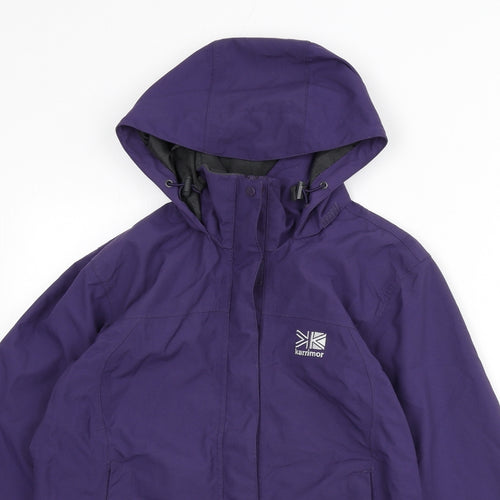 Karrimor Womens Purple Rain Coat Coat Size 8 Zip