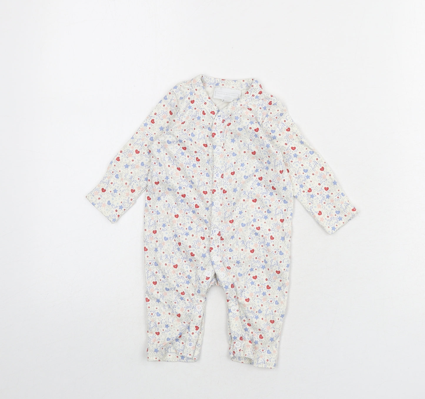 The White Company Girls Multicoloured Floral 100% Cotton Babygrow One-Piece Size 3-6 Months Snap