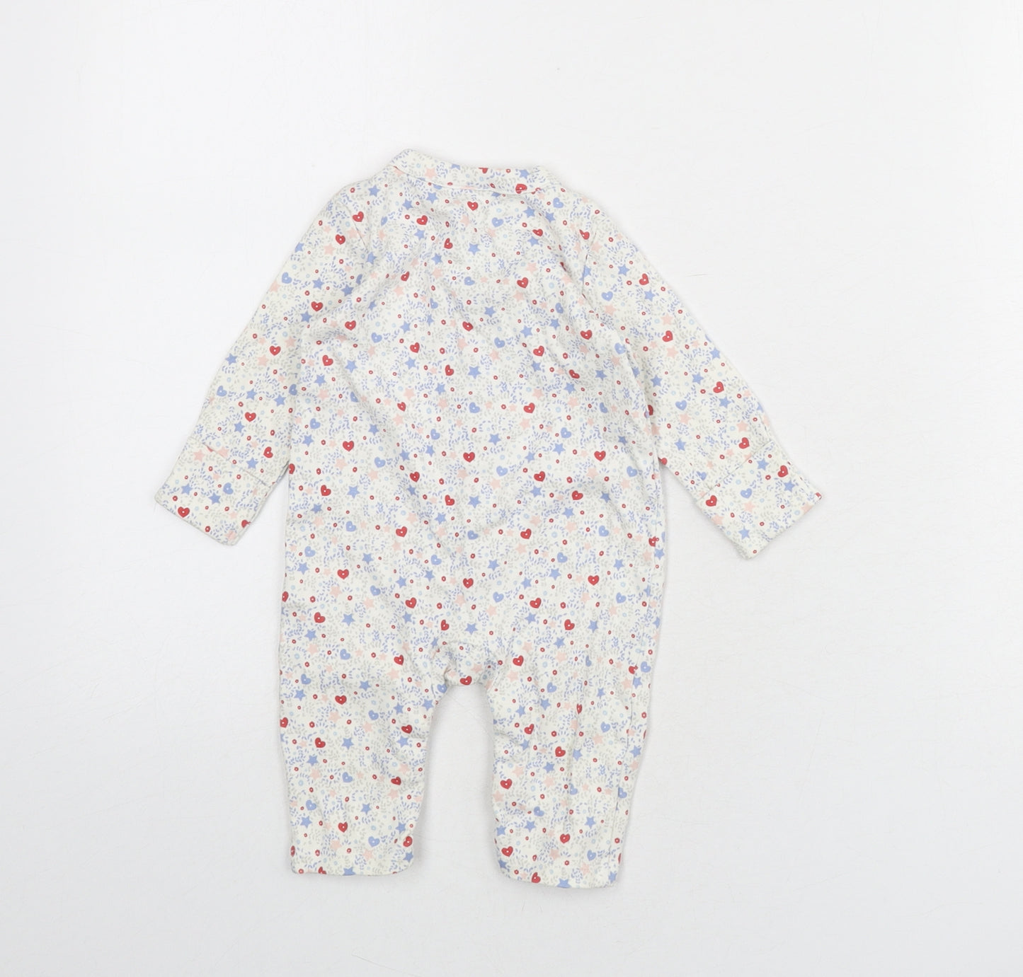 The White Company Girls Multicoloured Floral 100% Cotton Babygrow One-Piece Size 3-6 Months Snap