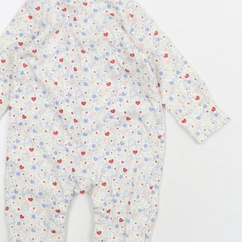 The White Company Girls Multicoloured Floral 100% Cotton Babygrow One-Piece Size 3-6 Months Snap