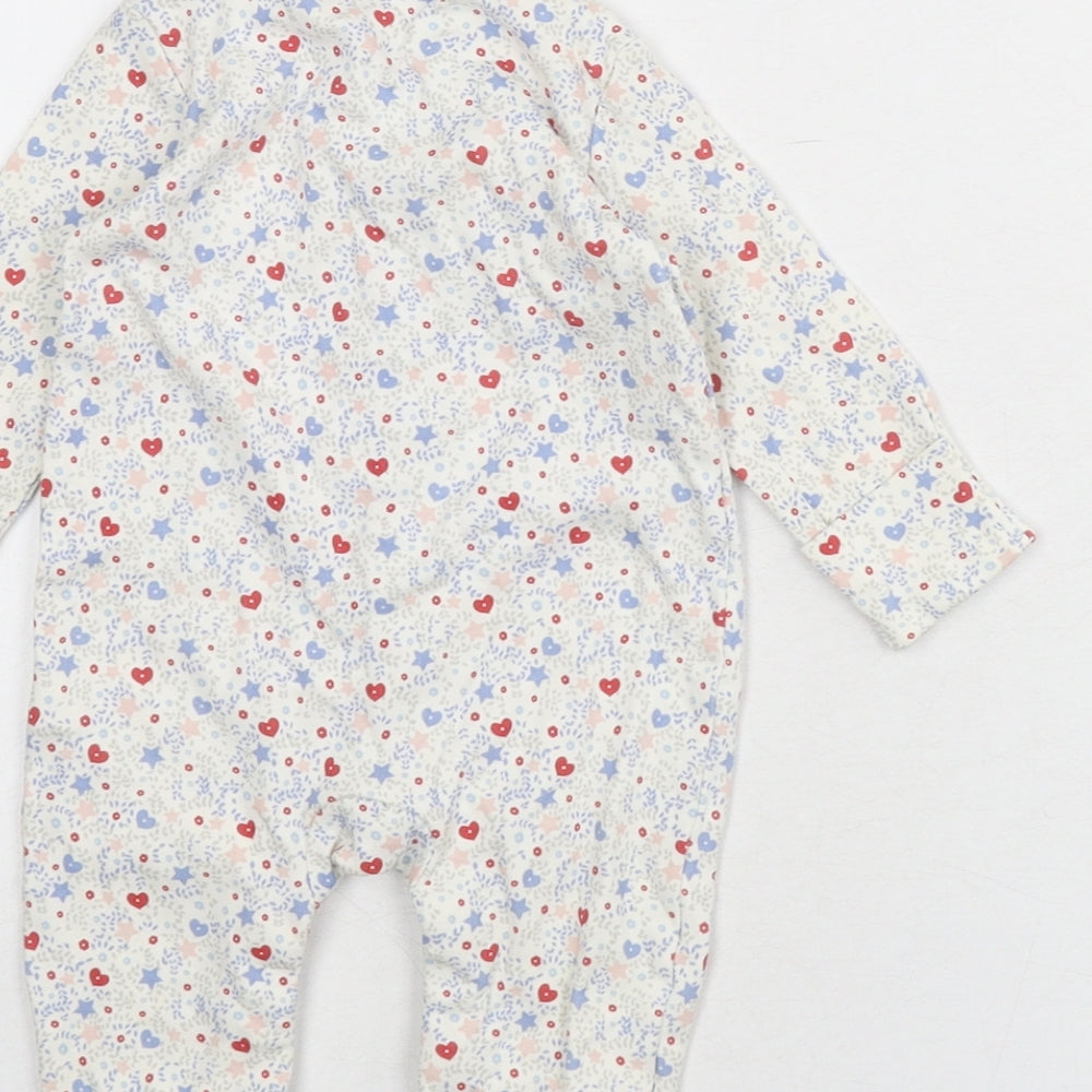 The White Company Girls Multicoloured Floral 100% Cotton Babygrow One-Piece Size 3-6 Months Snap