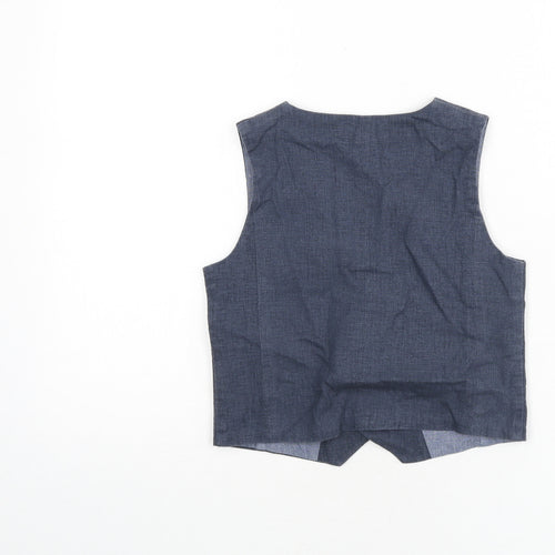 Autograph Boys Blue Jacket Waistcoat Size 4-5 Years Button