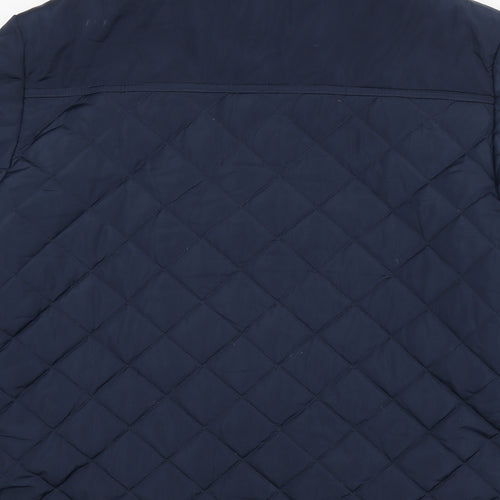South Coast Criminal Mens Blue Quilted Coat Size M Zip