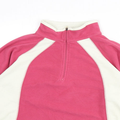 Peter Storm Womens Pink Polyester Pullover Sweatshirt Size 14 Zip