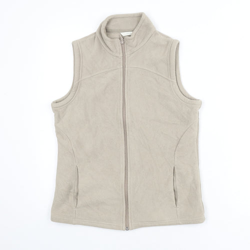 Marks and Spencer Womens Beige Gilet Jacket Size 12 Zip