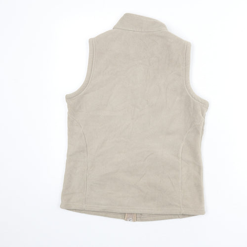 Marks and Spencer Womens Beige Gilet Jacket Size 12 Zip