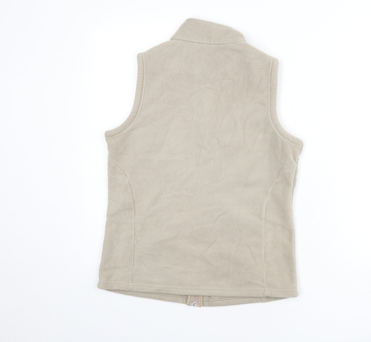 Marks and Spencer Womens Beige Gilet Jacket Size 12 Zip