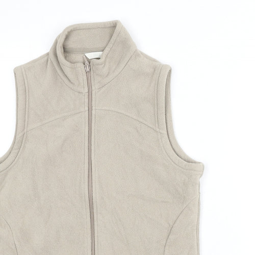 Marks and Spencer Womens Beige Gilet Jacket Size 12 Zip